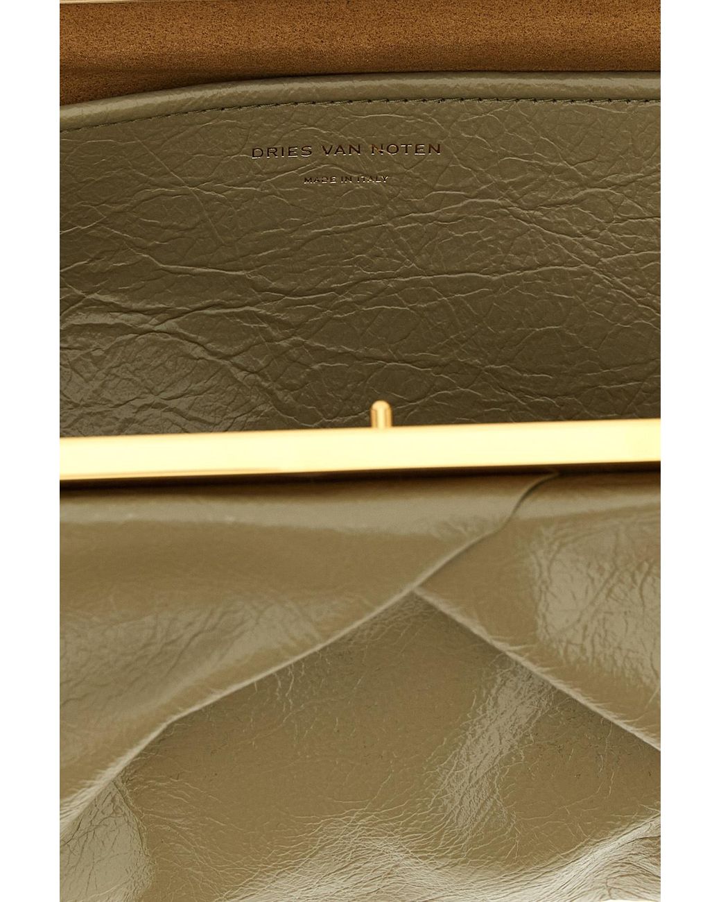 Dries Van Noten Metallic 'Crisp' Big Clutch