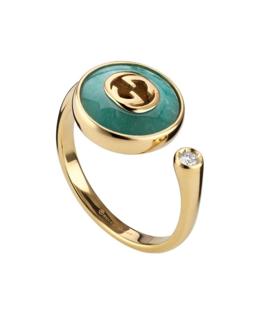 Gucci Green Interlocking 18K Ring