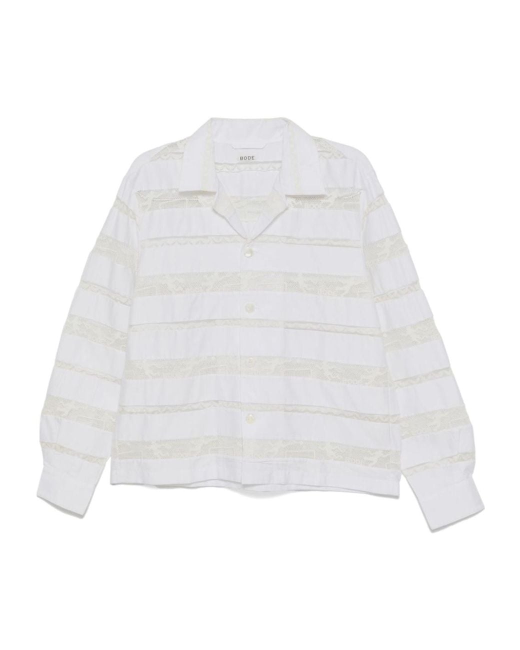 Bode White Tennis Lace Shirt for men