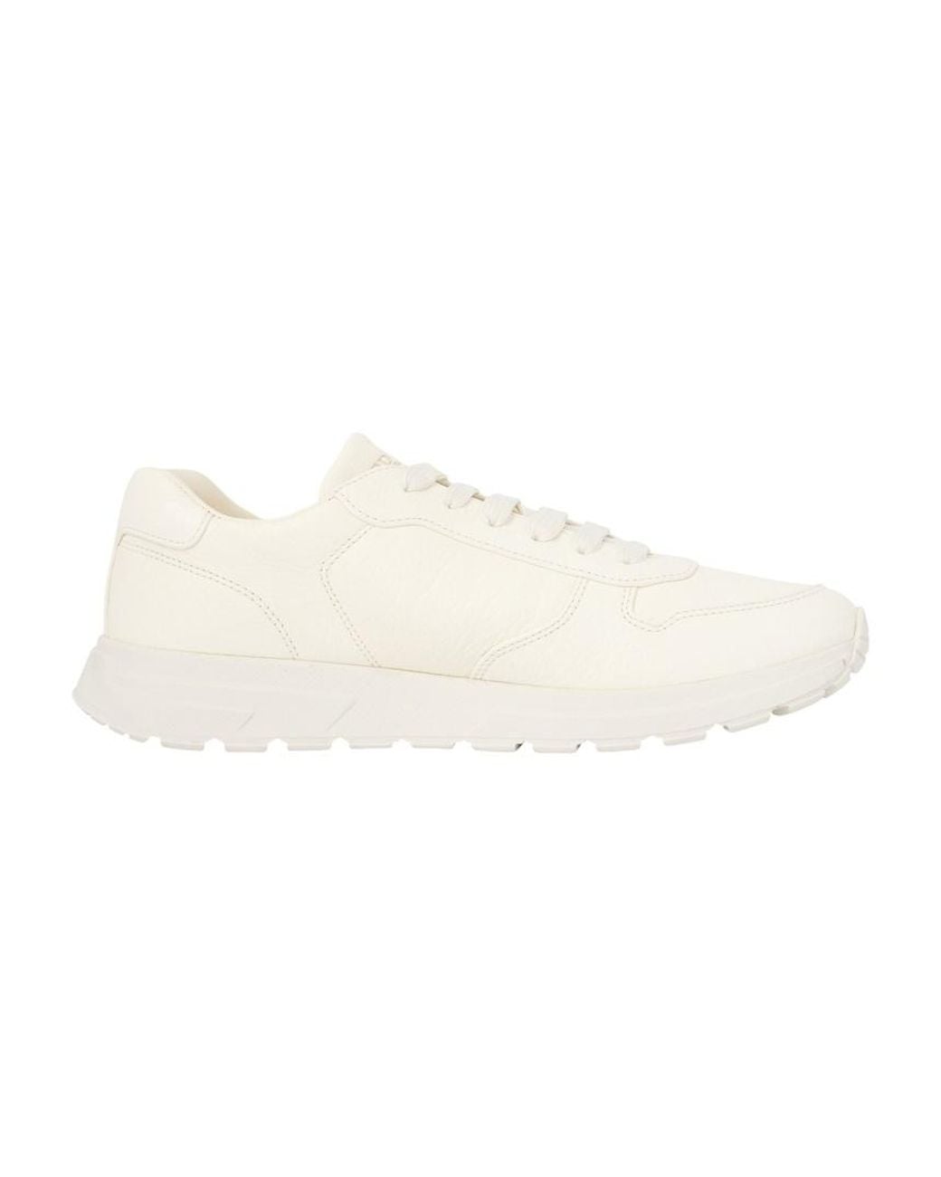 Prada White Lace-Up Sneakers for men