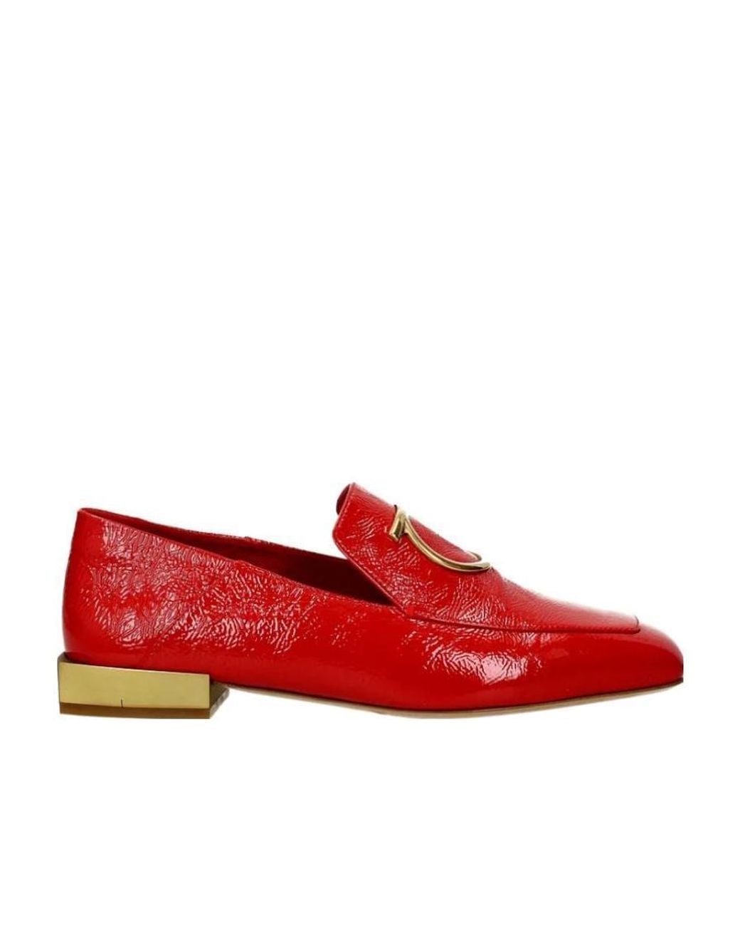 Ferragamo Red Logos Square Head Logos