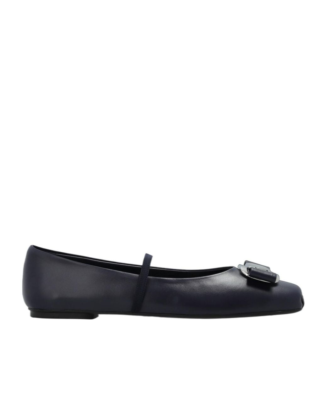 Ferragamo Black Zina Flat Ballet Shoes