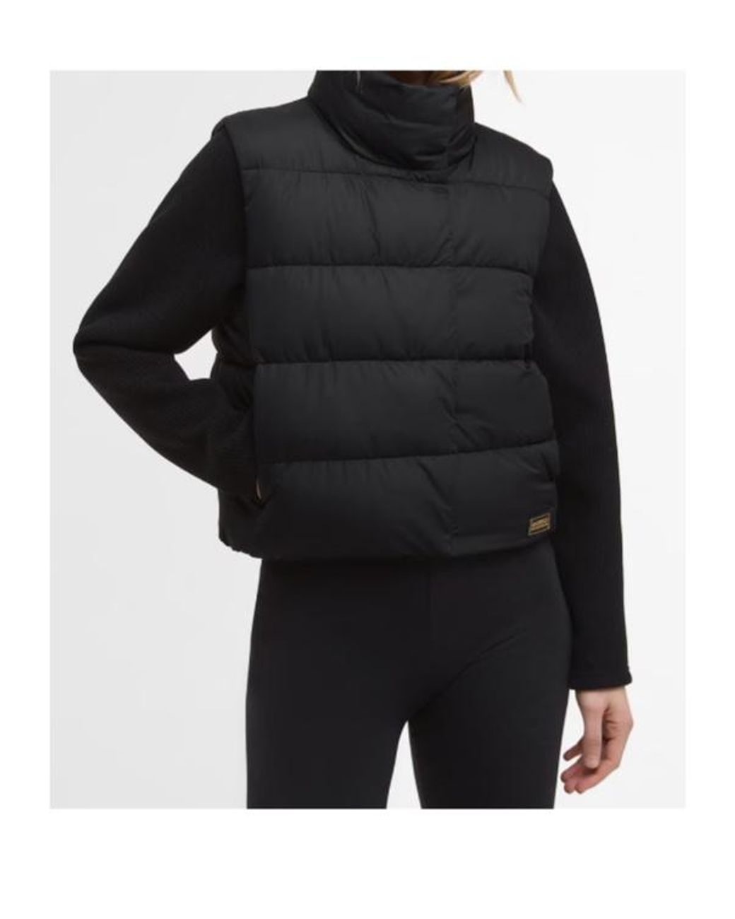 Barbour Black San Telmo Quilted Sweatshirt