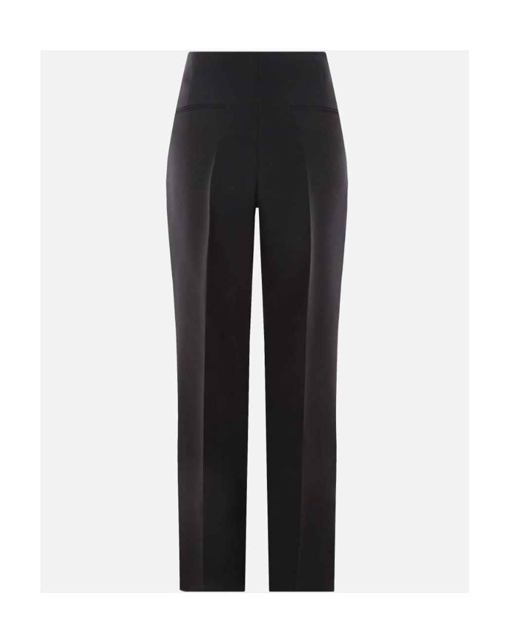 The Row Black Mid Rise Tailored Trousers