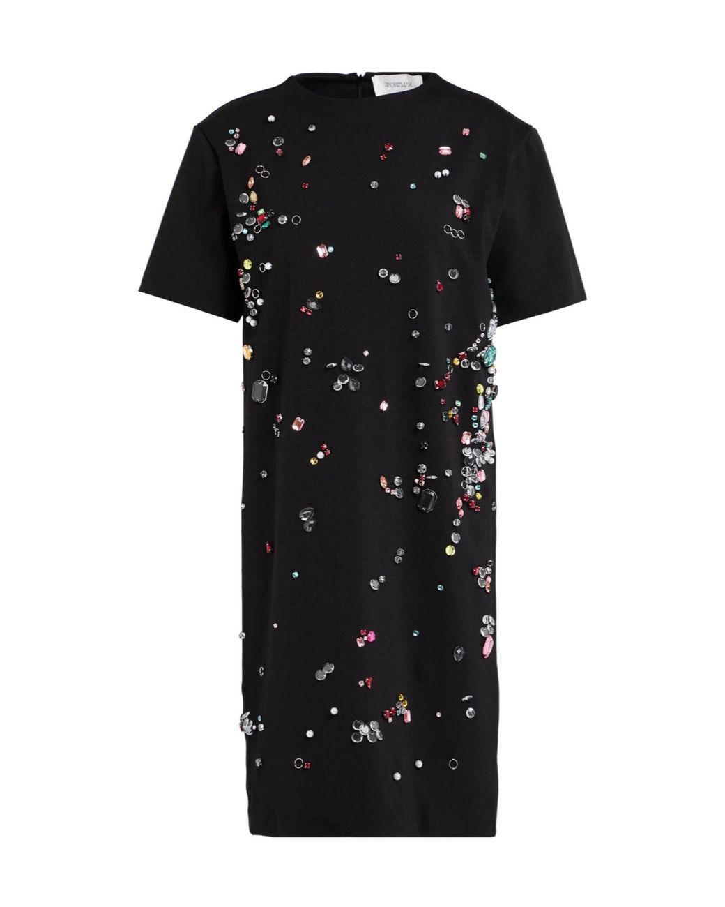 Sportmax Black Minimalist Slim-Fit Dress