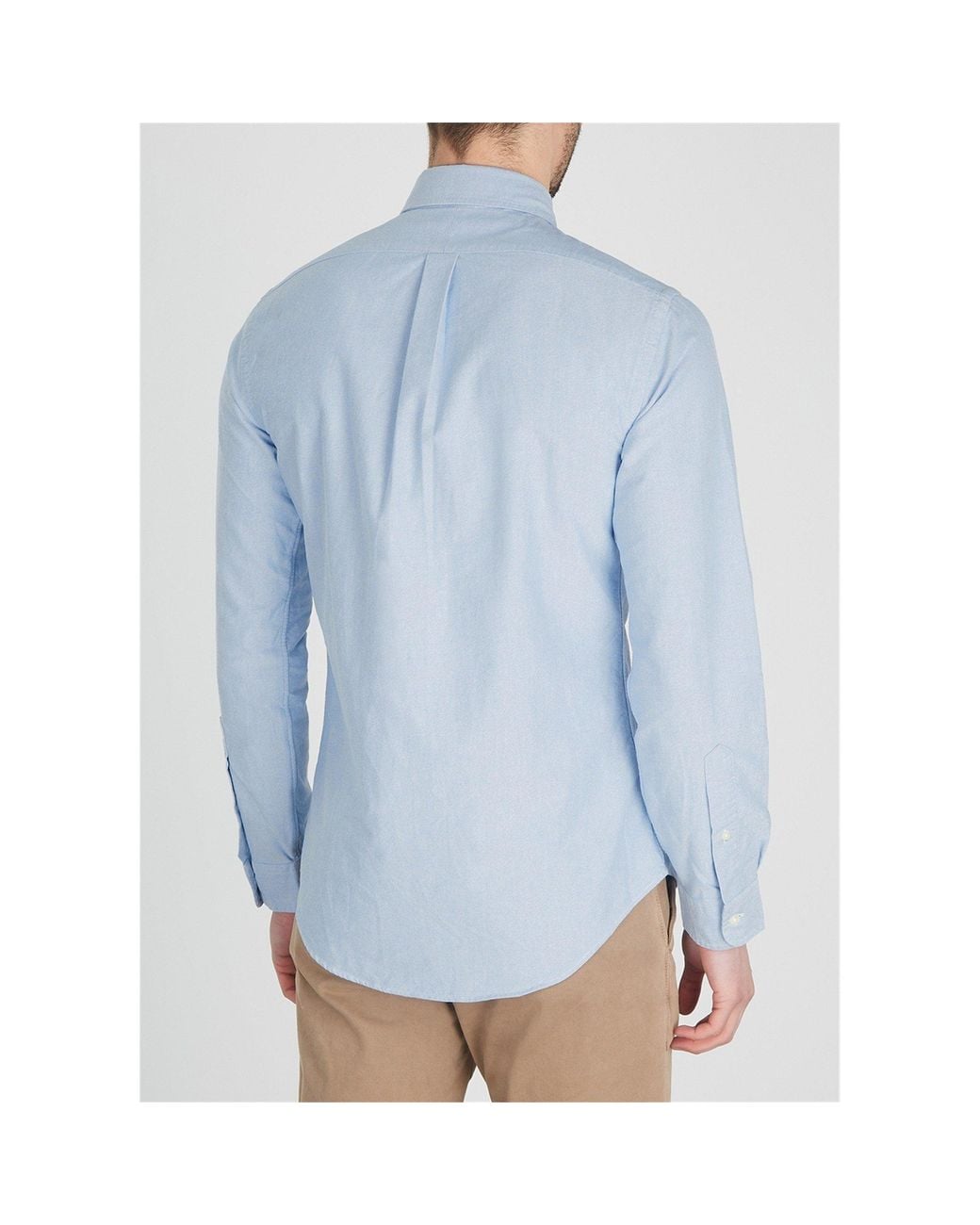 Polo Ralph Lauren Blue Fitted Oxford Cotton Shirt for men
