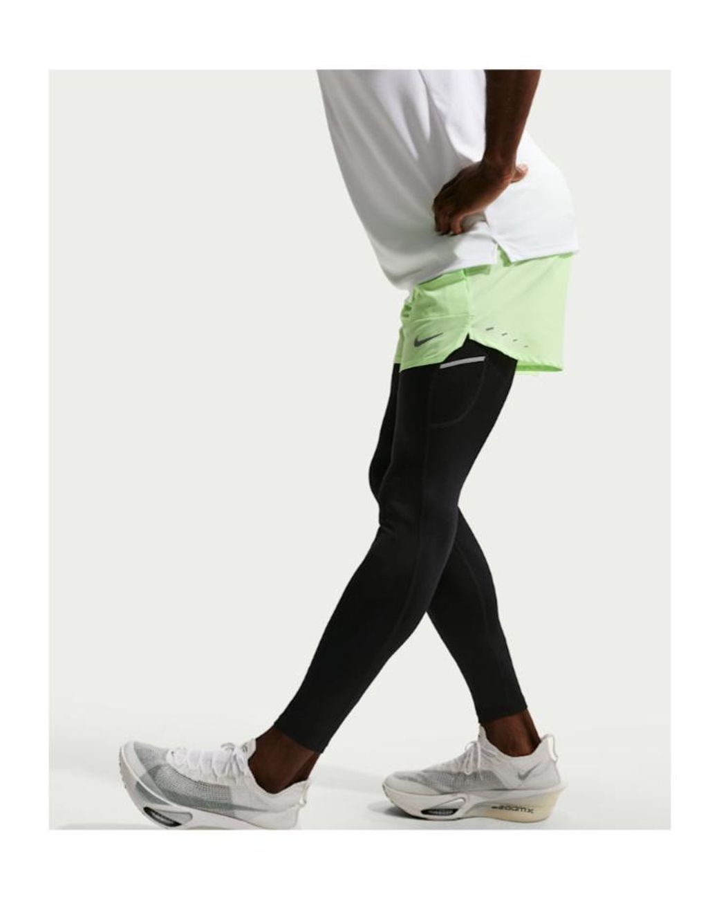 Nike Black Miler Dri-Fit Running Tights for men