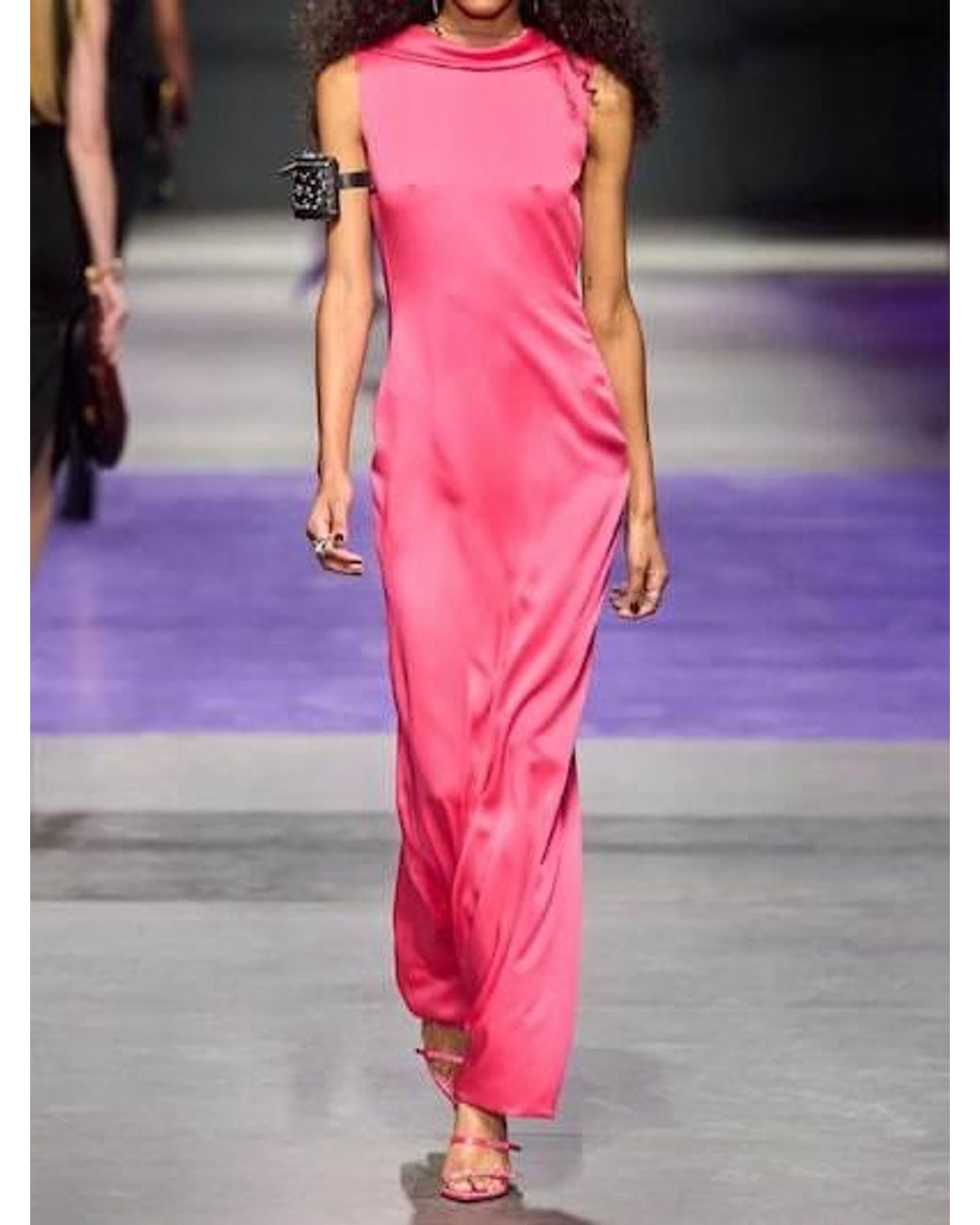 Versace Red Backless Mid-Length Dress
