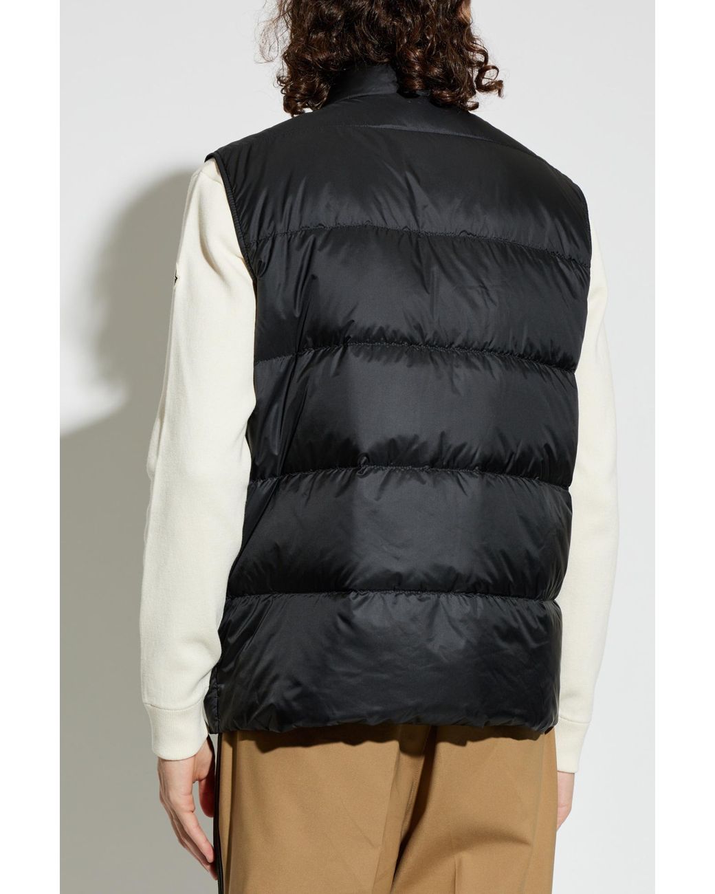 Moncler Black Tuquerouye Logo Patch Puffer Gilet for men