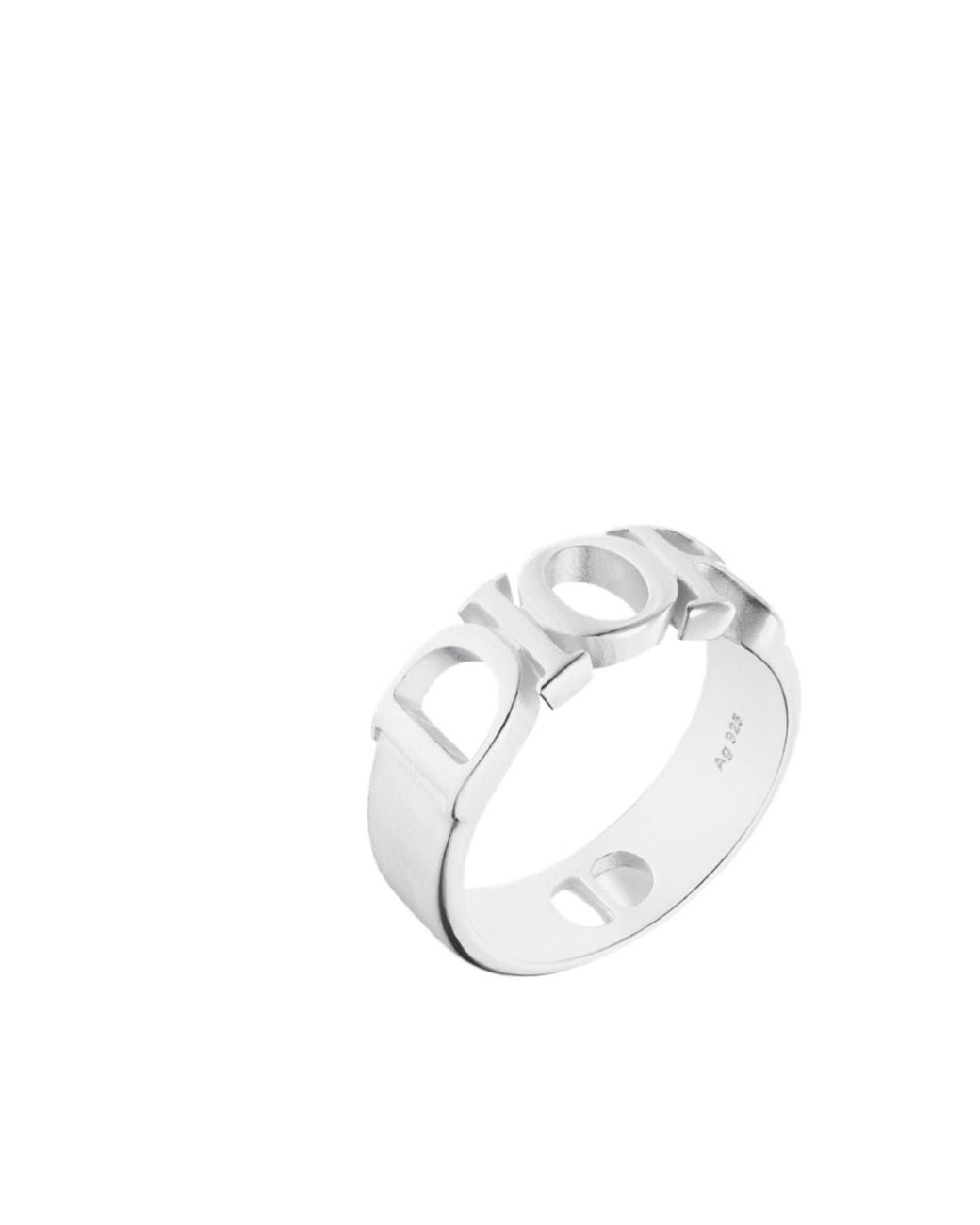 Dior White Letters Ring for men