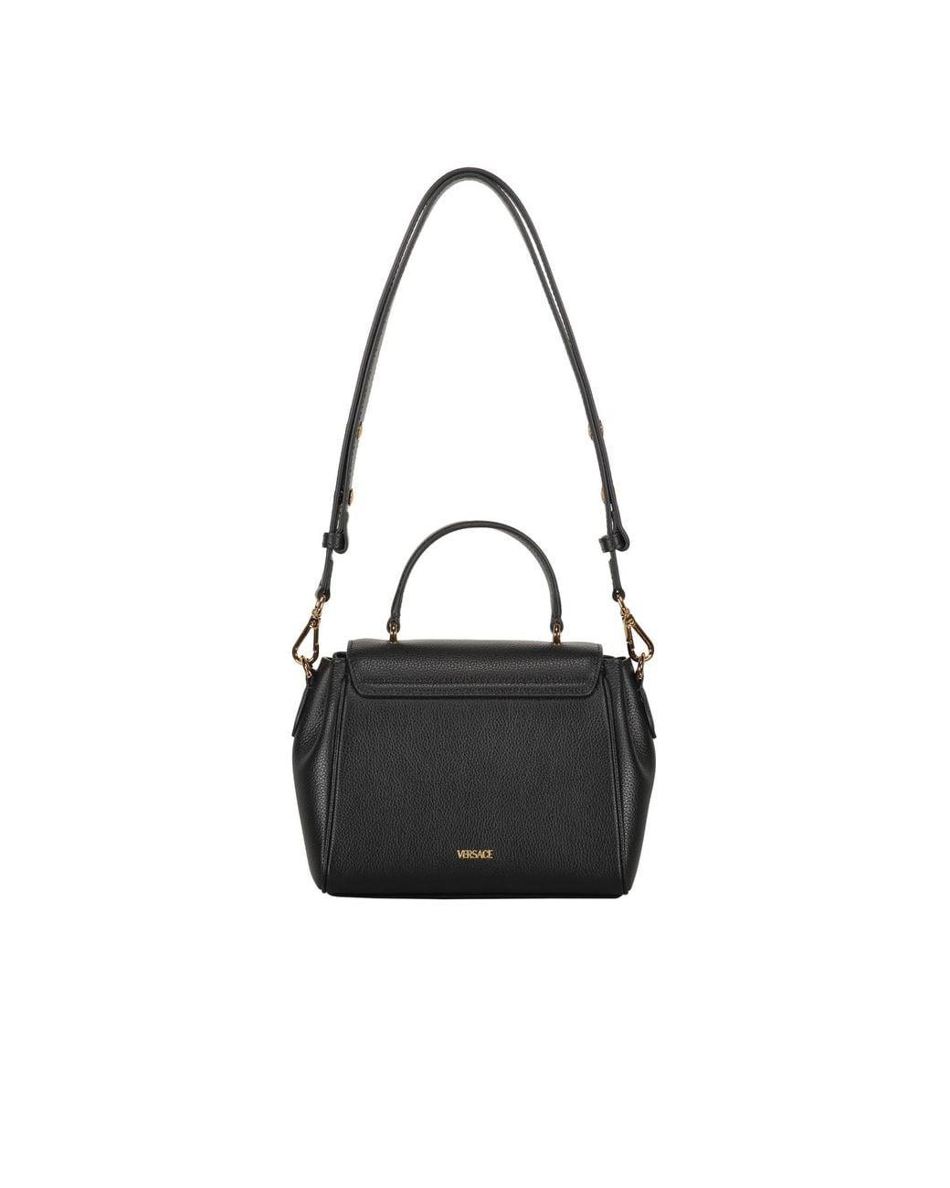 Versace Black Virtus Top Handle Bag