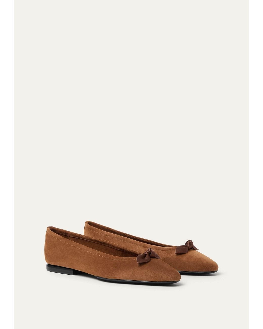 Loro Piana Brown Primula Ballet Flats