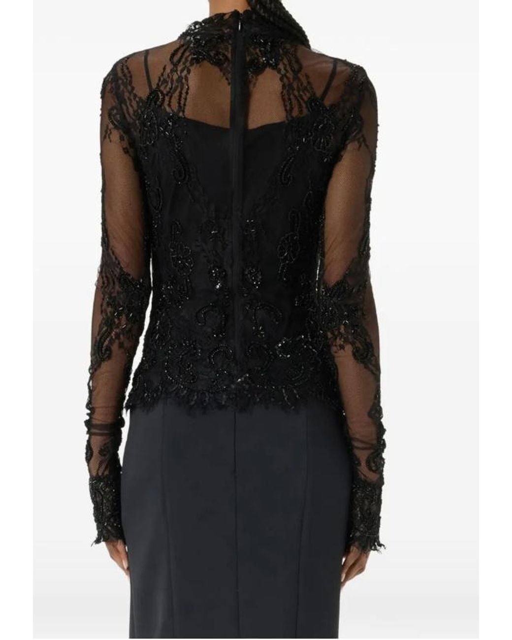 Blumarine Black Long-Sleeve T-Shirt