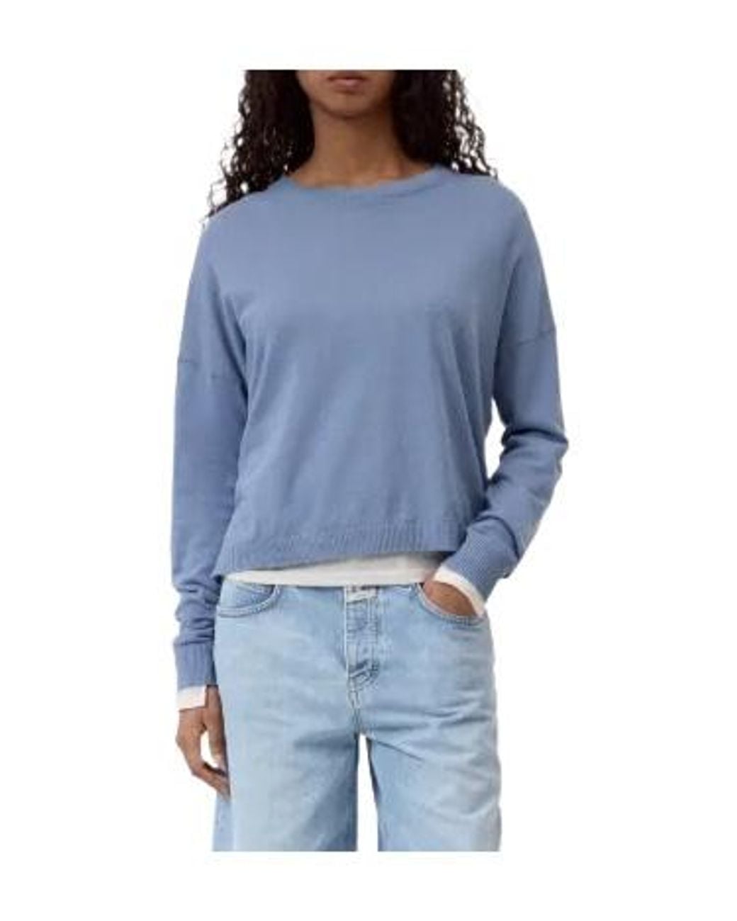 Closed Blue Crew-Neck Sweatshirt