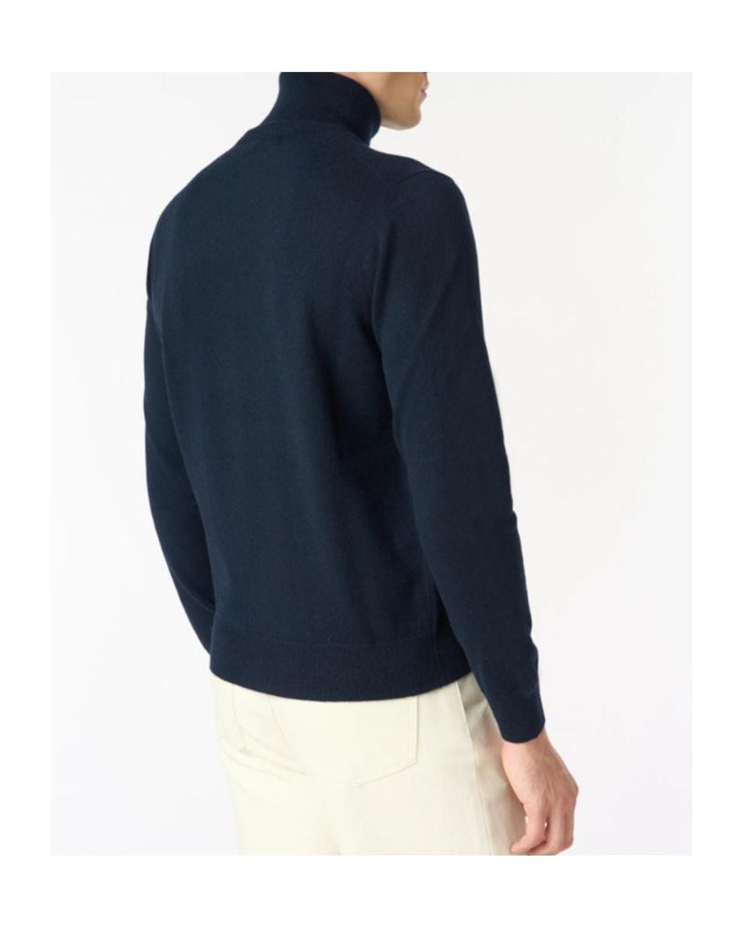 Malo Blue Turtleneck Straight Hem Jumper for men