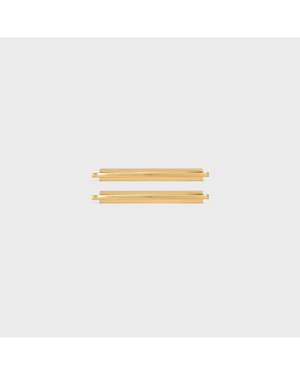 Céline Metallic Logo Hair Clips Two-Pack