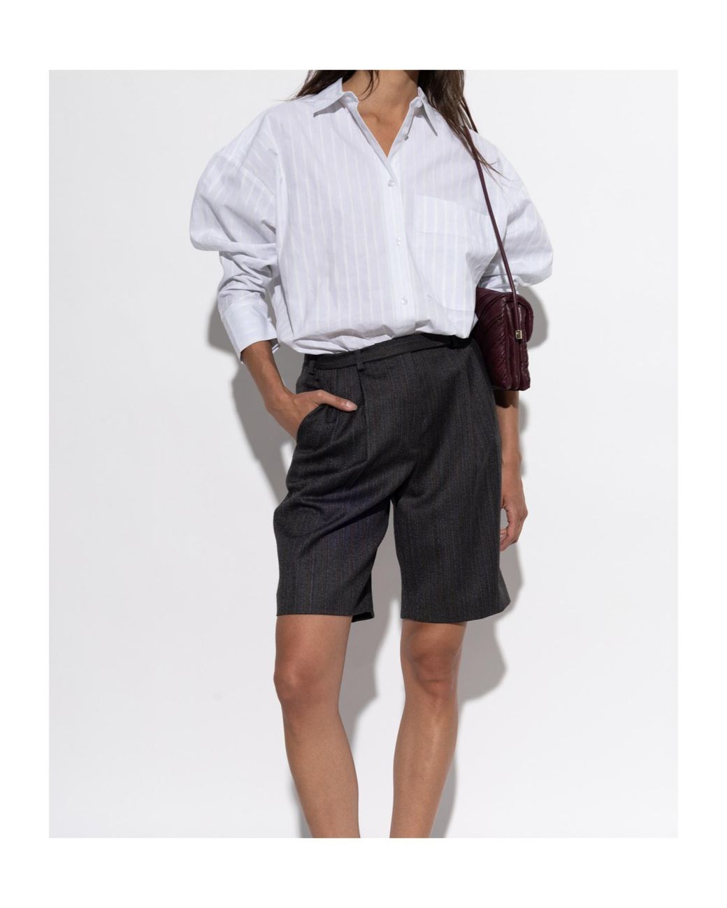 By Malene Birger White Derris Striped Shirt