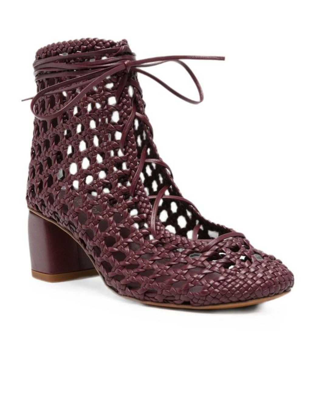 Forte_forte Purple Round-Toe Ankle Boots