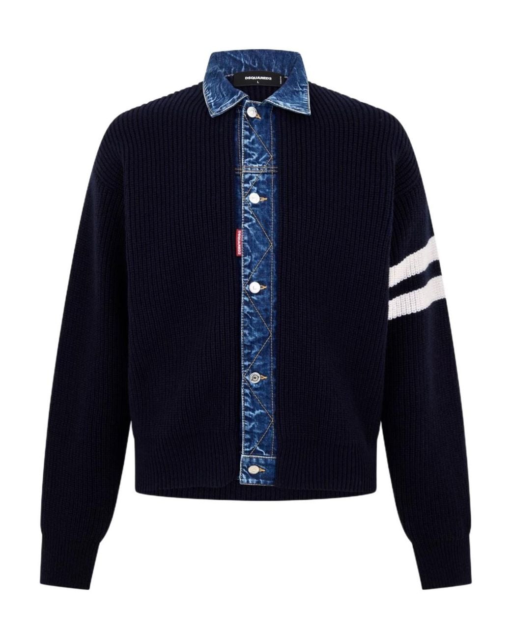 DSquared² Blue Knitted Cardigan for men