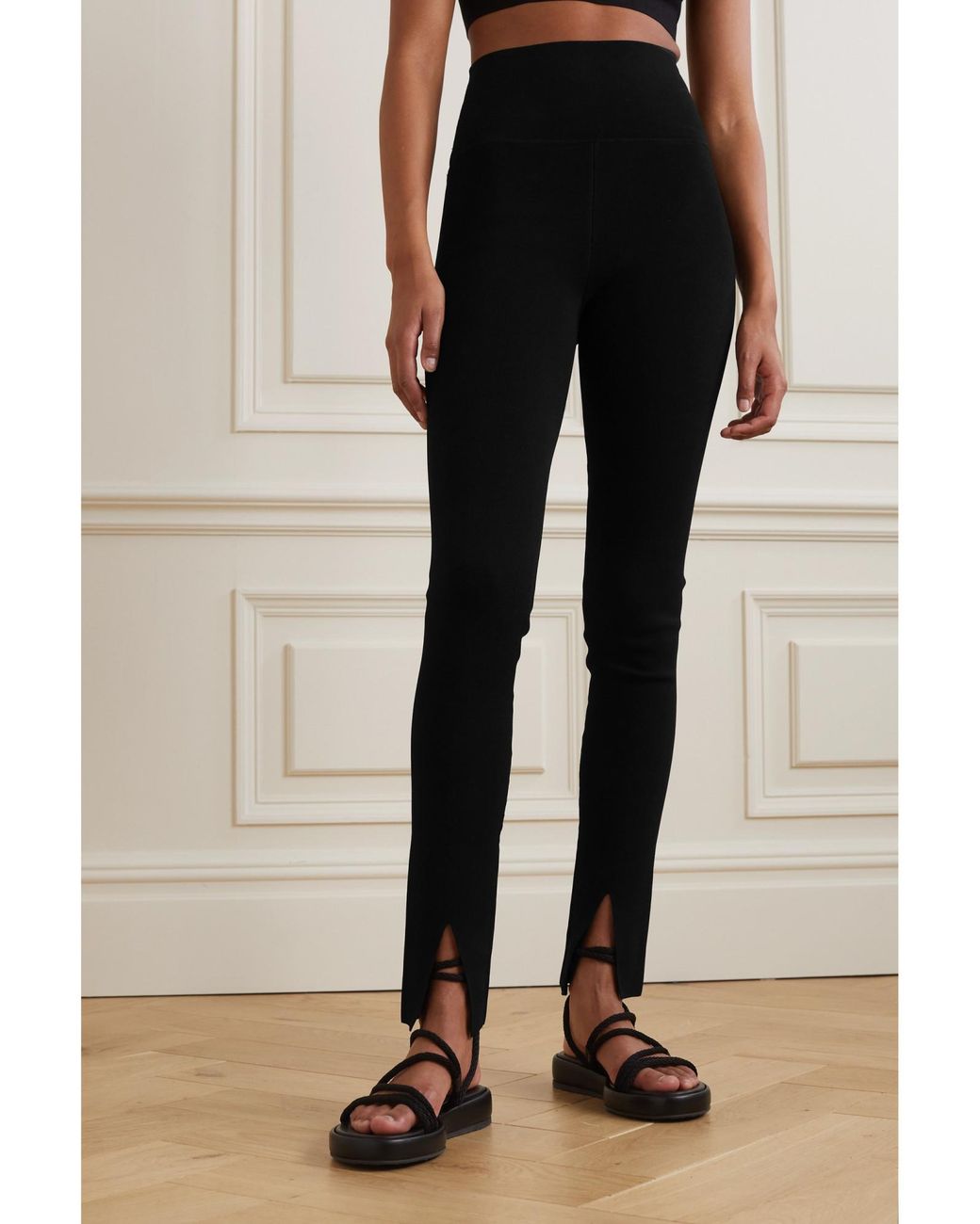 Victoria Beckham Black High-Waisted Stretchy Pants