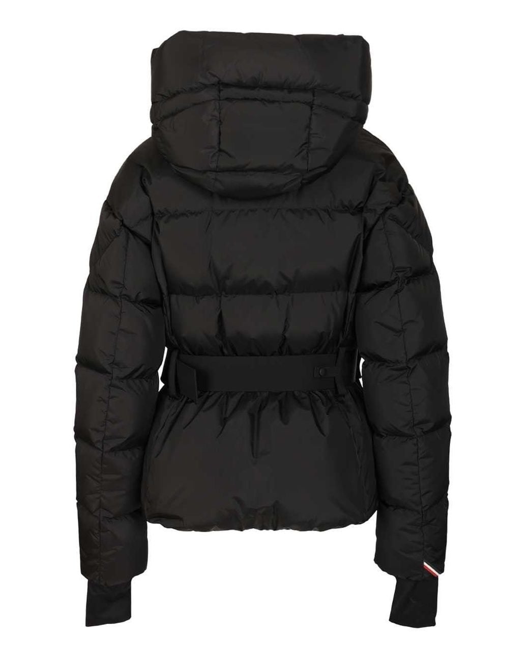 Moncler Black Grenoble Belted Hooded Down Jacket