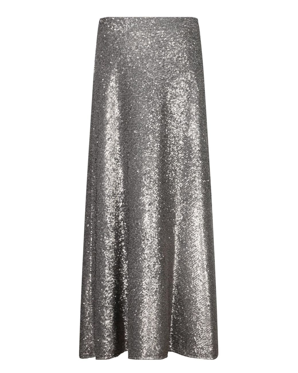 Herno Gray Sequin-Embellished Skirt