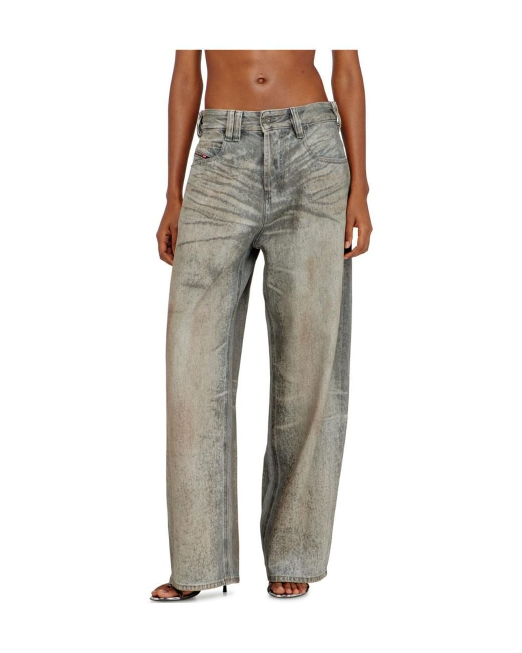 DIESEL Gray 1997 D Enim M Fsi 2 Wide-Leg Jeans for men