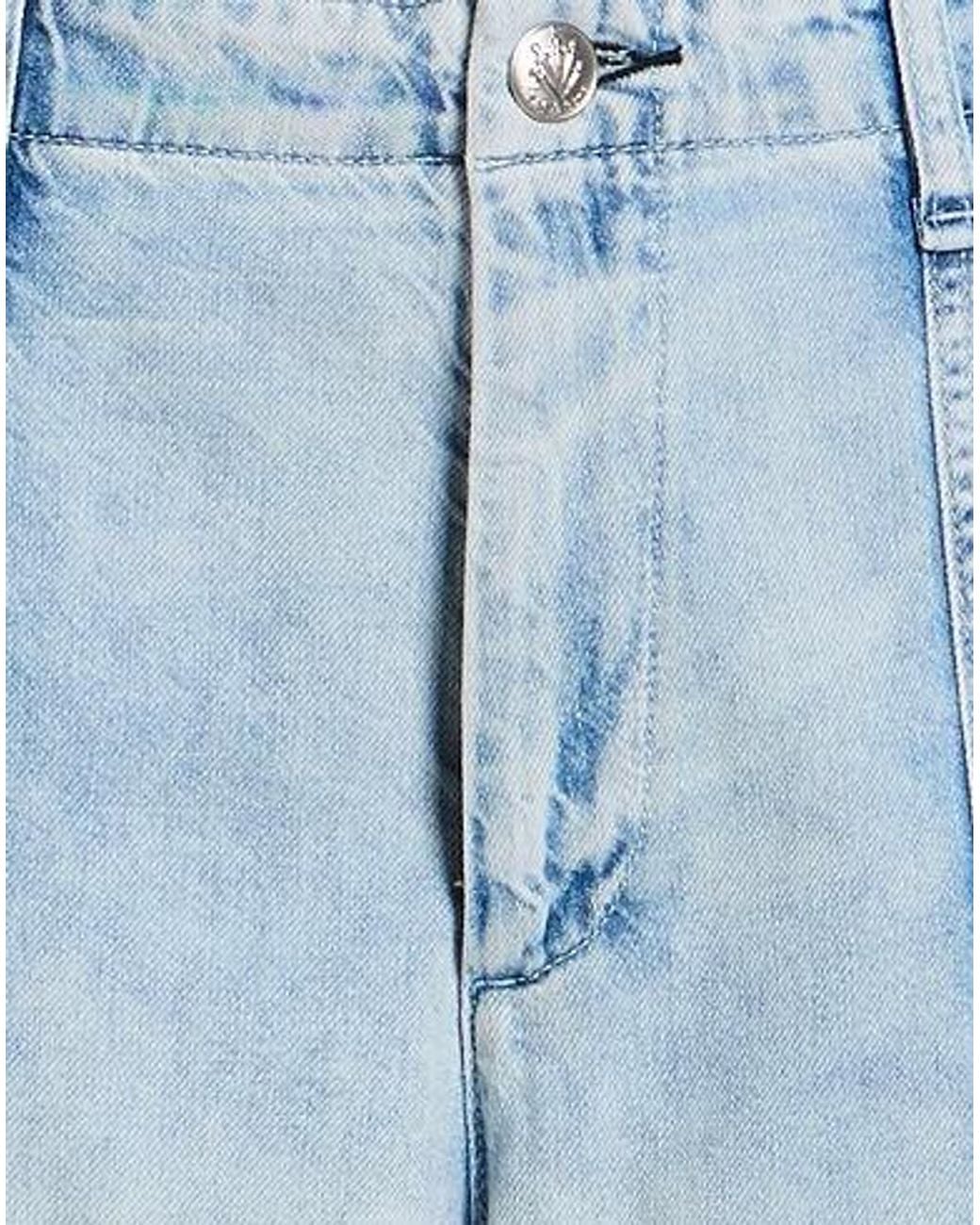Rag & Bone Blue Denim Wide-Leg Pants