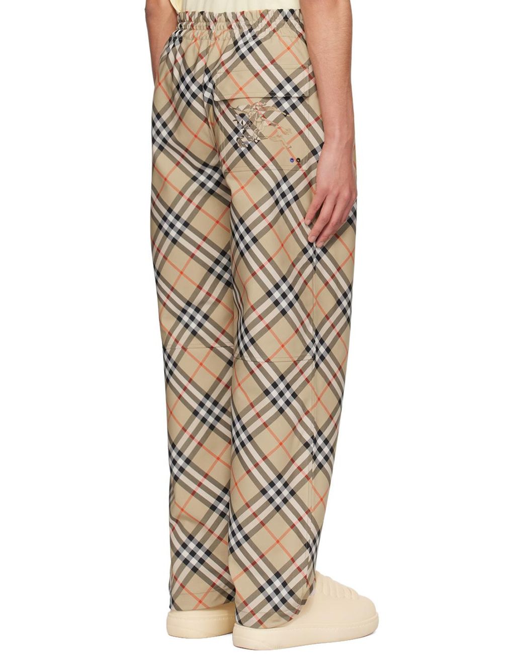 Burberry Natural Check Twill Drawstring Pants for men