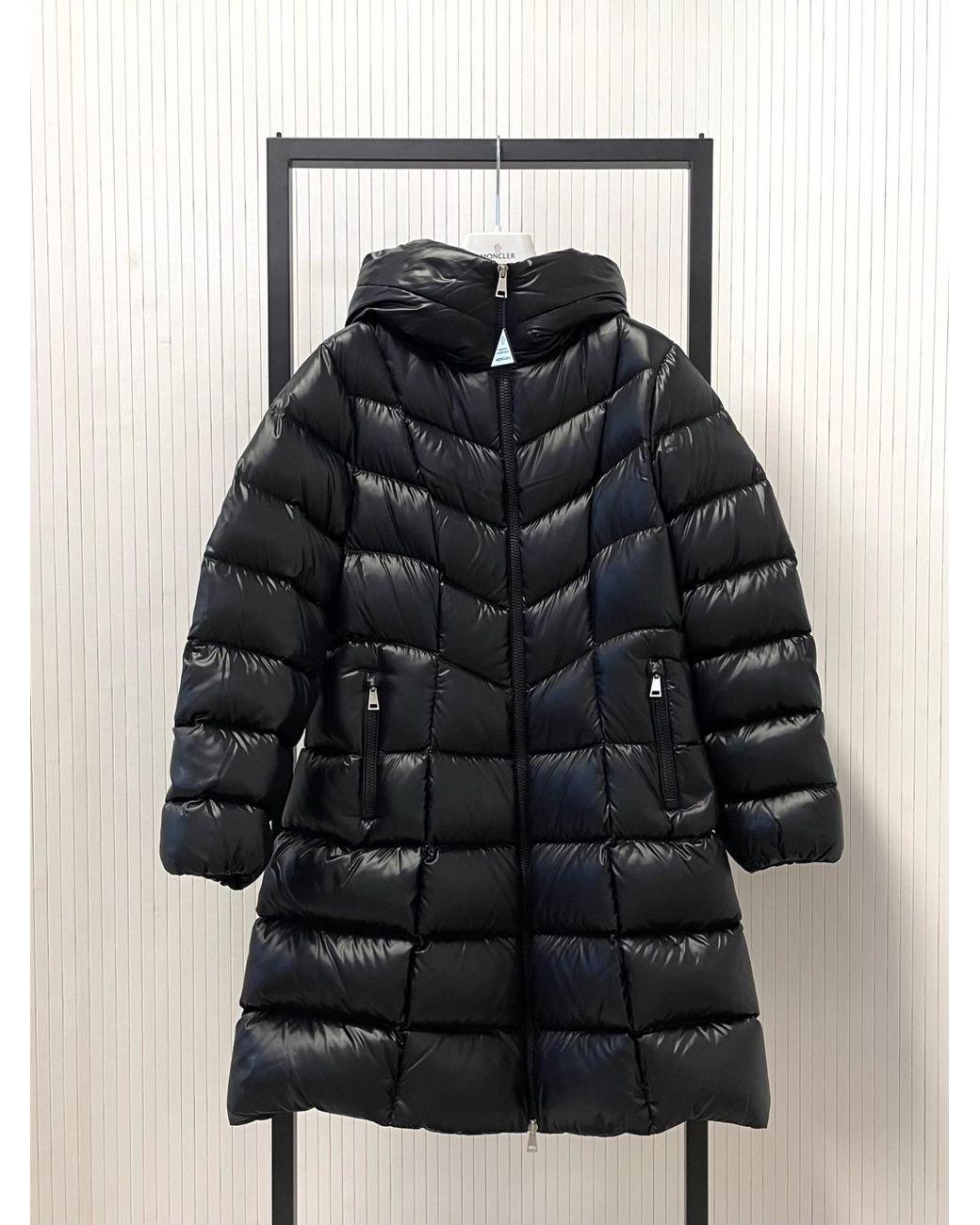 Moncler Black Marusse Hooded Mid-Length Padded Jacket