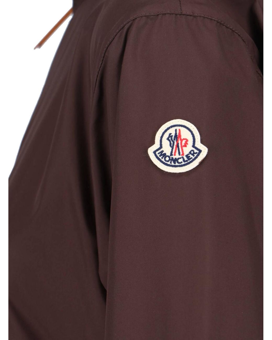 Moncler Brown Zip-Up Hooded Jacket