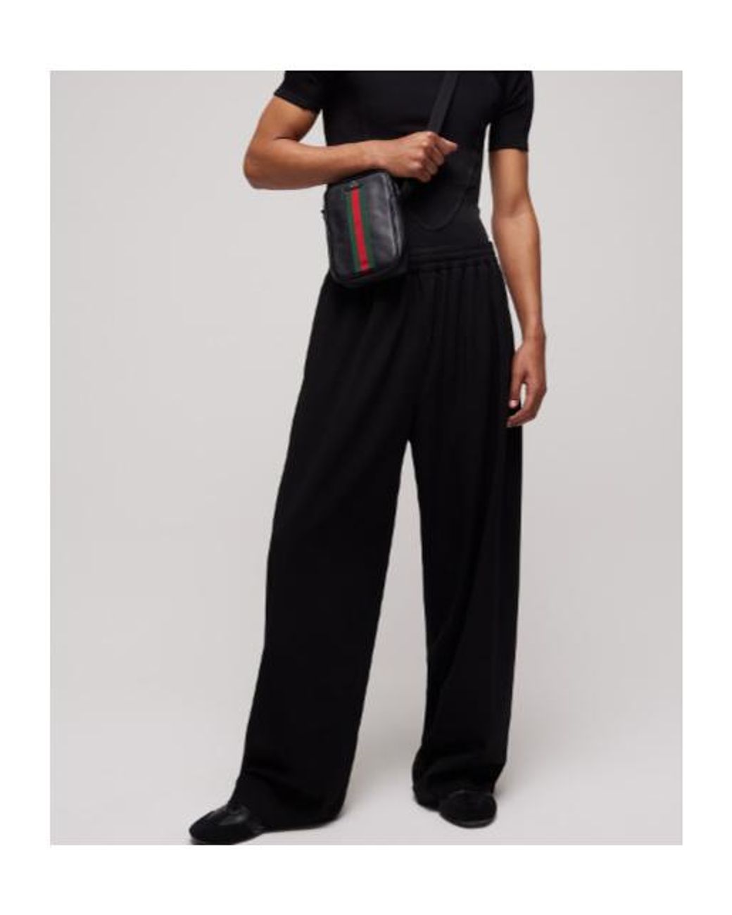 Gucci Black Twill Leisure Pants for men