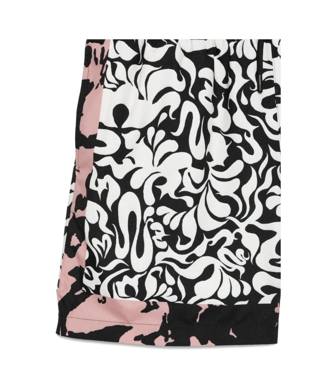 Dries Van Noten Black Pattern-Printed Swim Shorts for men