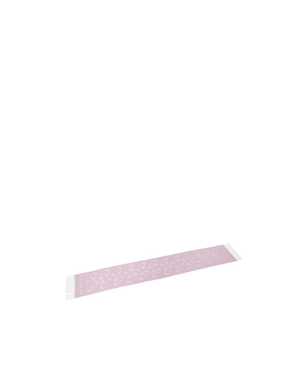 COACH Pink Fringed Scarf