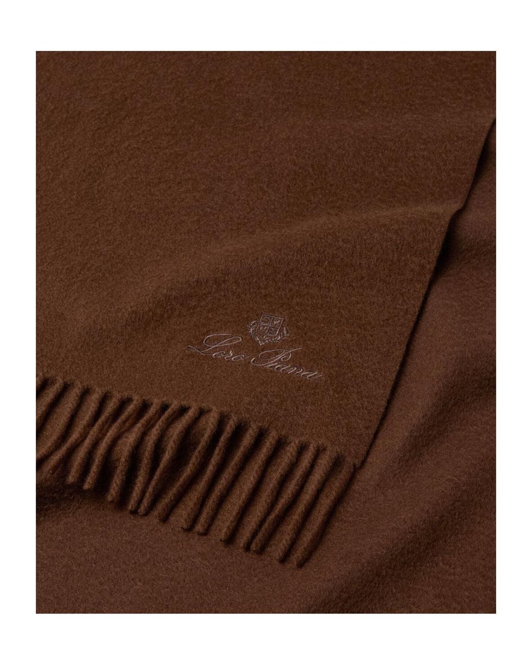 Loro Piana Brown Grande Unita Scarf for men