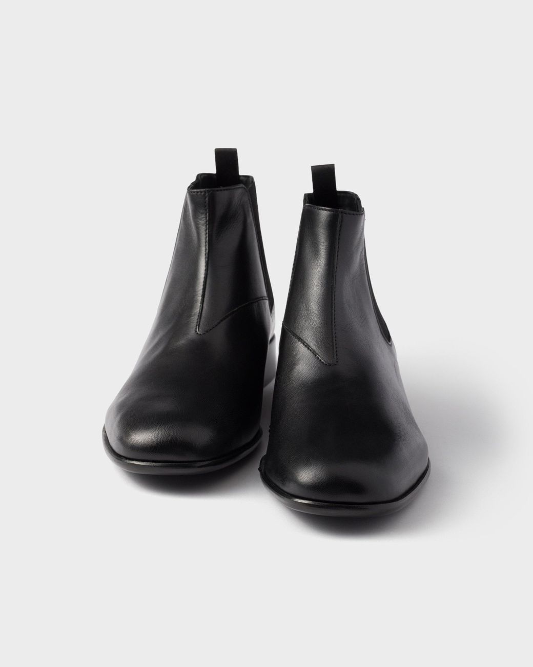 Prada Black Slip-On Ankle Boots
