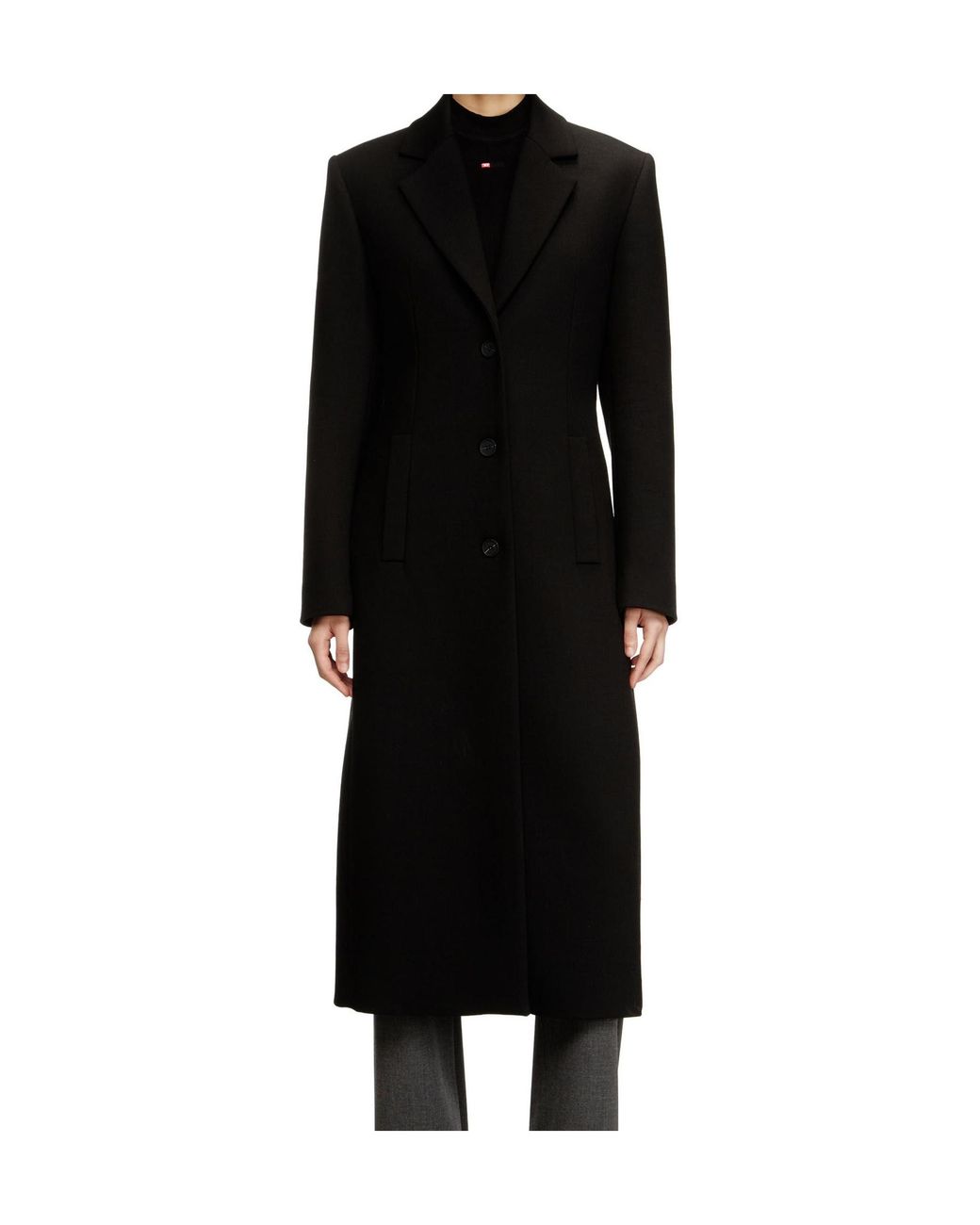 DIESEL Black G-Allan Coat Long Hourglass Coat