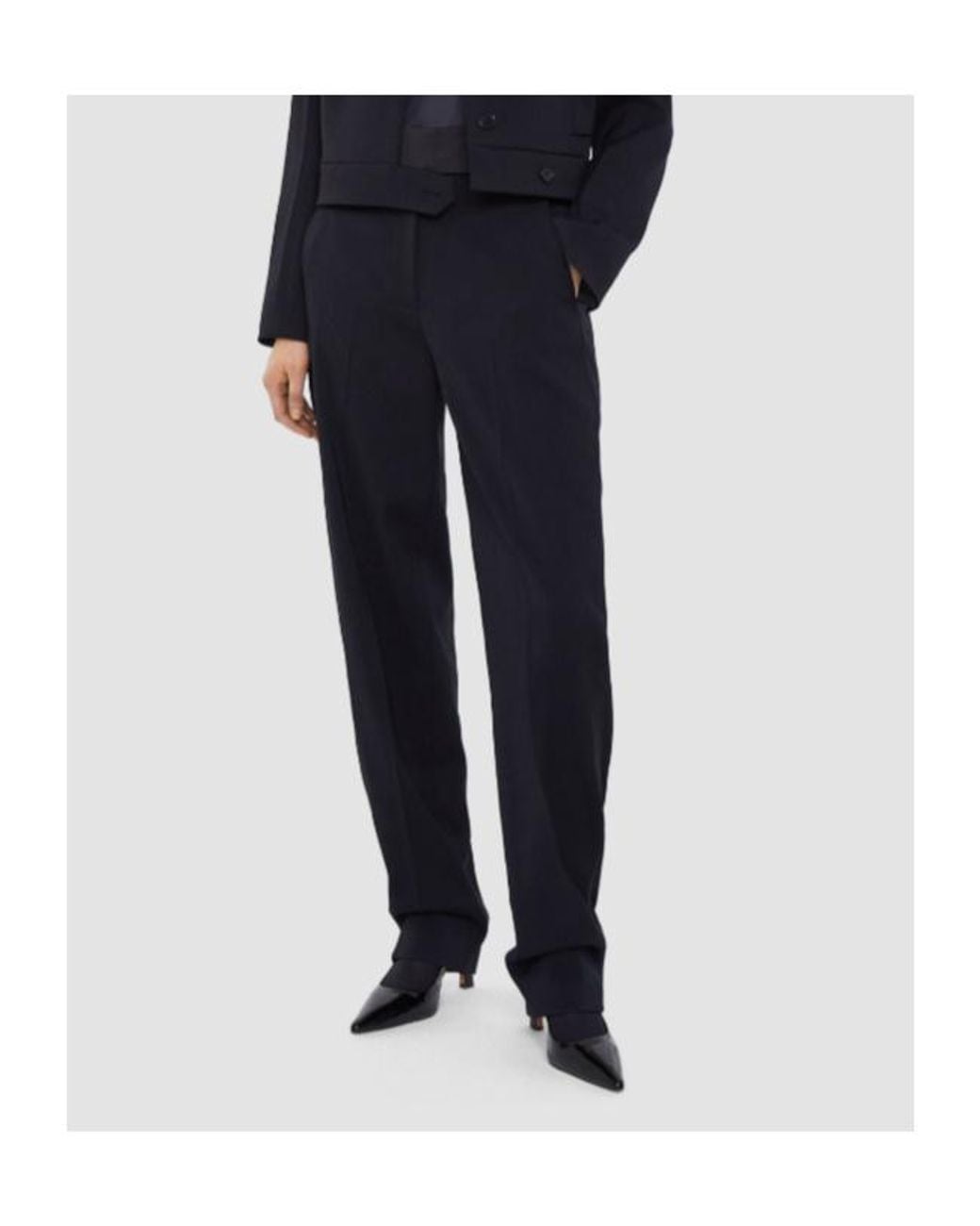 Joseph Blue Aix Seam Detail Tailored Trousers