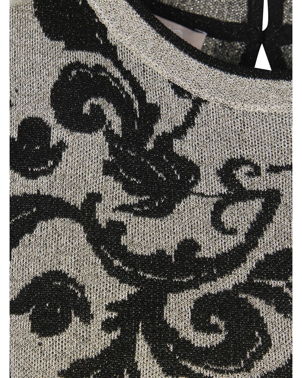 Liu Jo Black Jacquard Sleeveless Top
