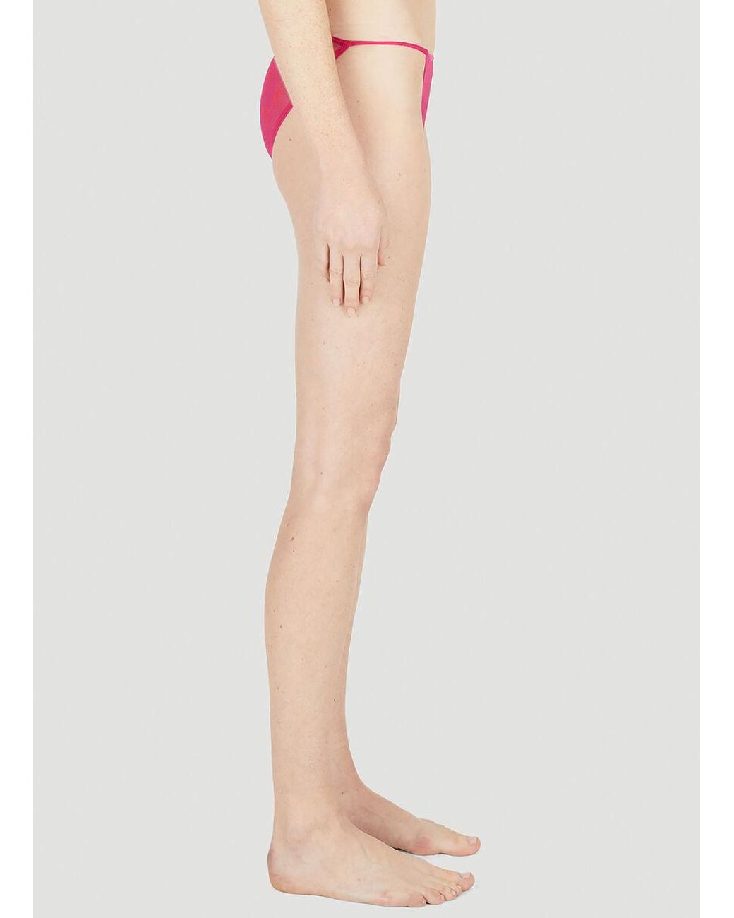 Saint Laurent Pink Monogram Sheer Panties