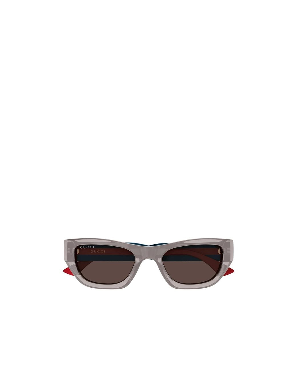 Gucci White Eyewear Cat-Eye Frame Sunglasses
