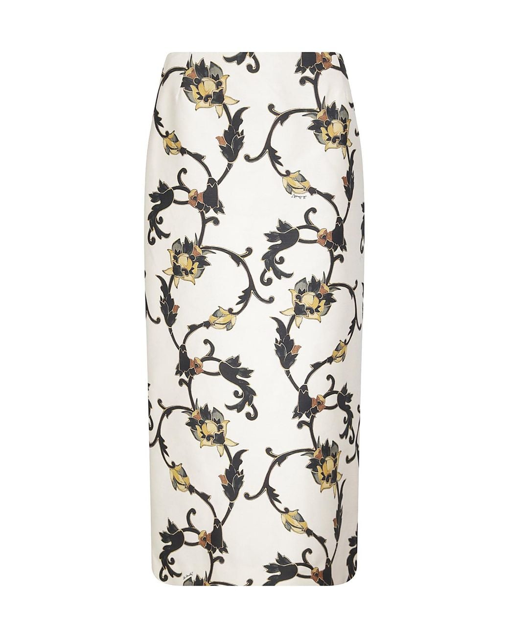 LaDoubleJ White La Doublej Floral Print Pencil Skirt