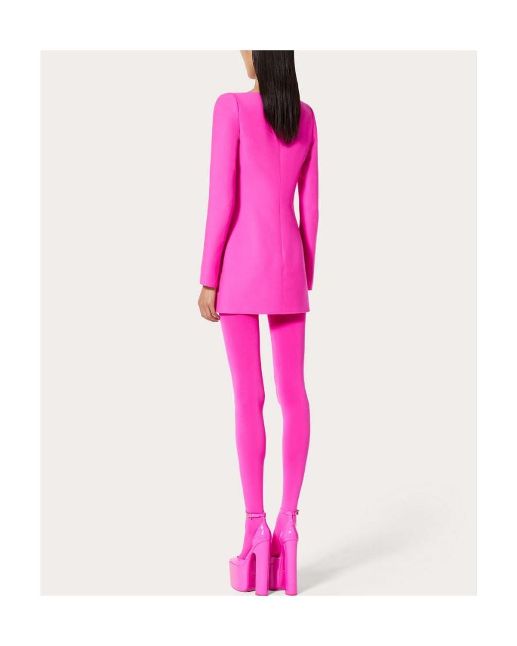 Valentino Pink U-Neck Mini Dress