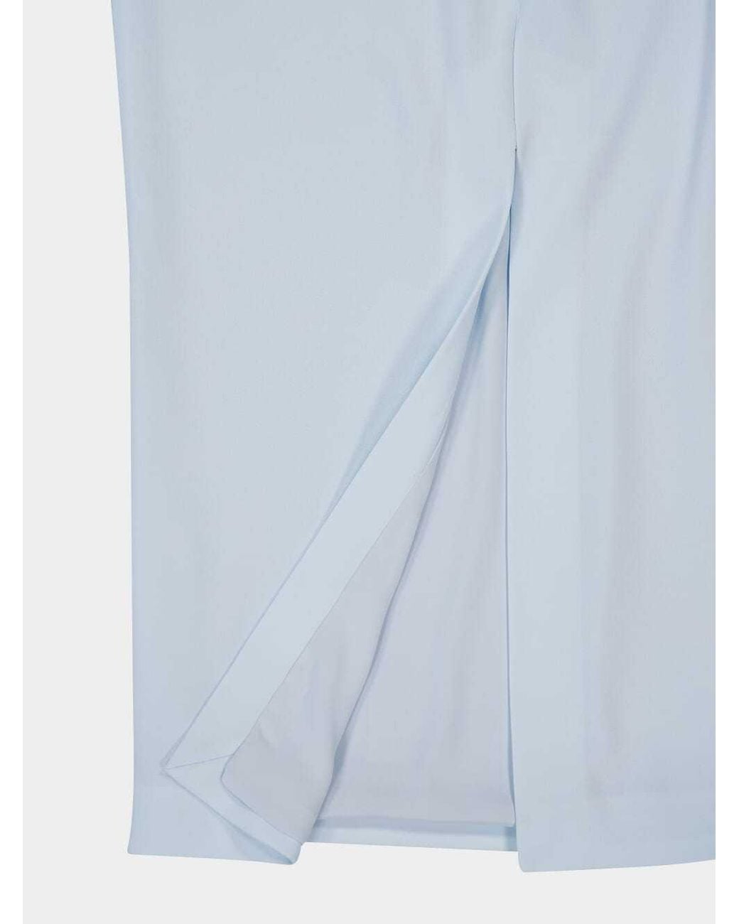 Roland Mouret White Draped Sleeveless Midi Dress