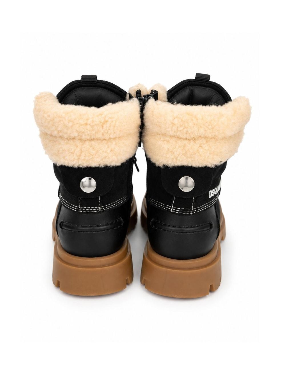 DSquared² Black Round-Toe Short Boots
