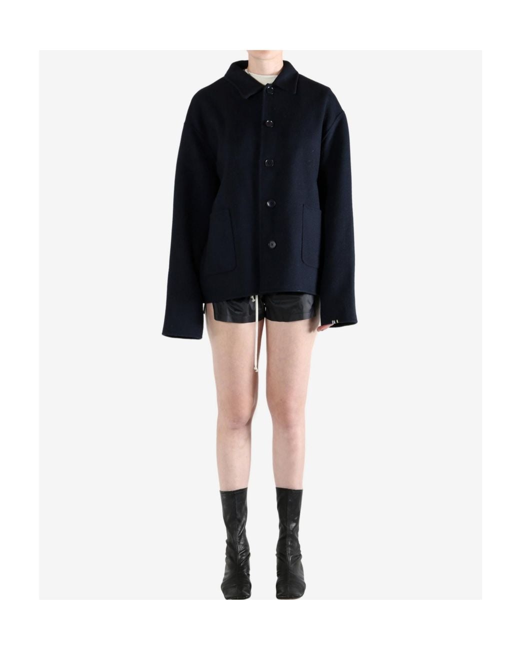 Extreme Cashmere Blue Maker Button-Up Coat for men