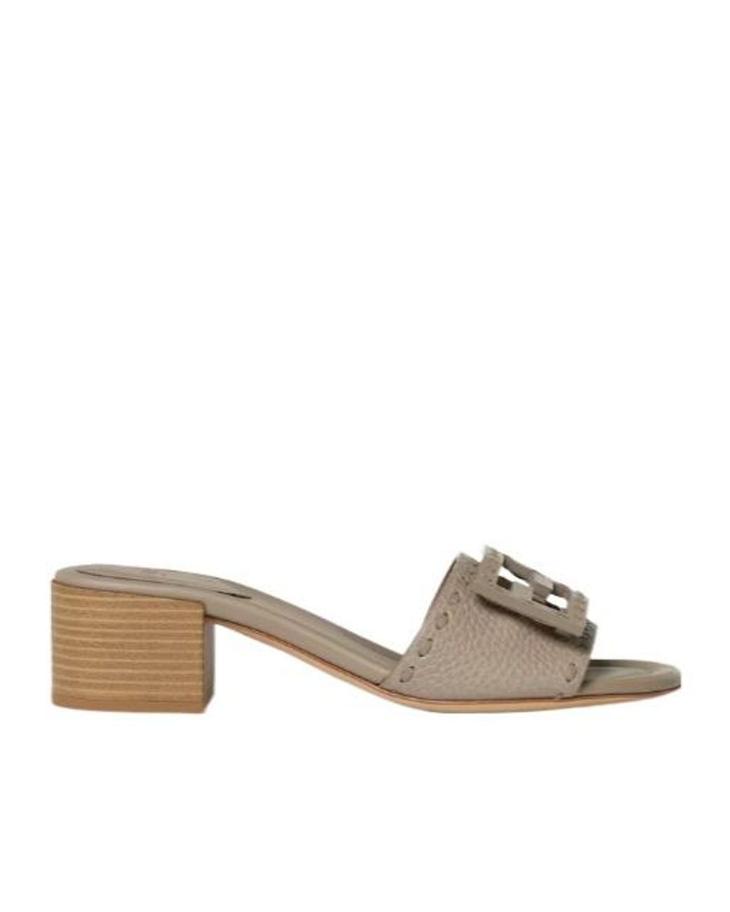 Fendi Multicolor Baguette Whipstitch-Trim Heeled Sandals