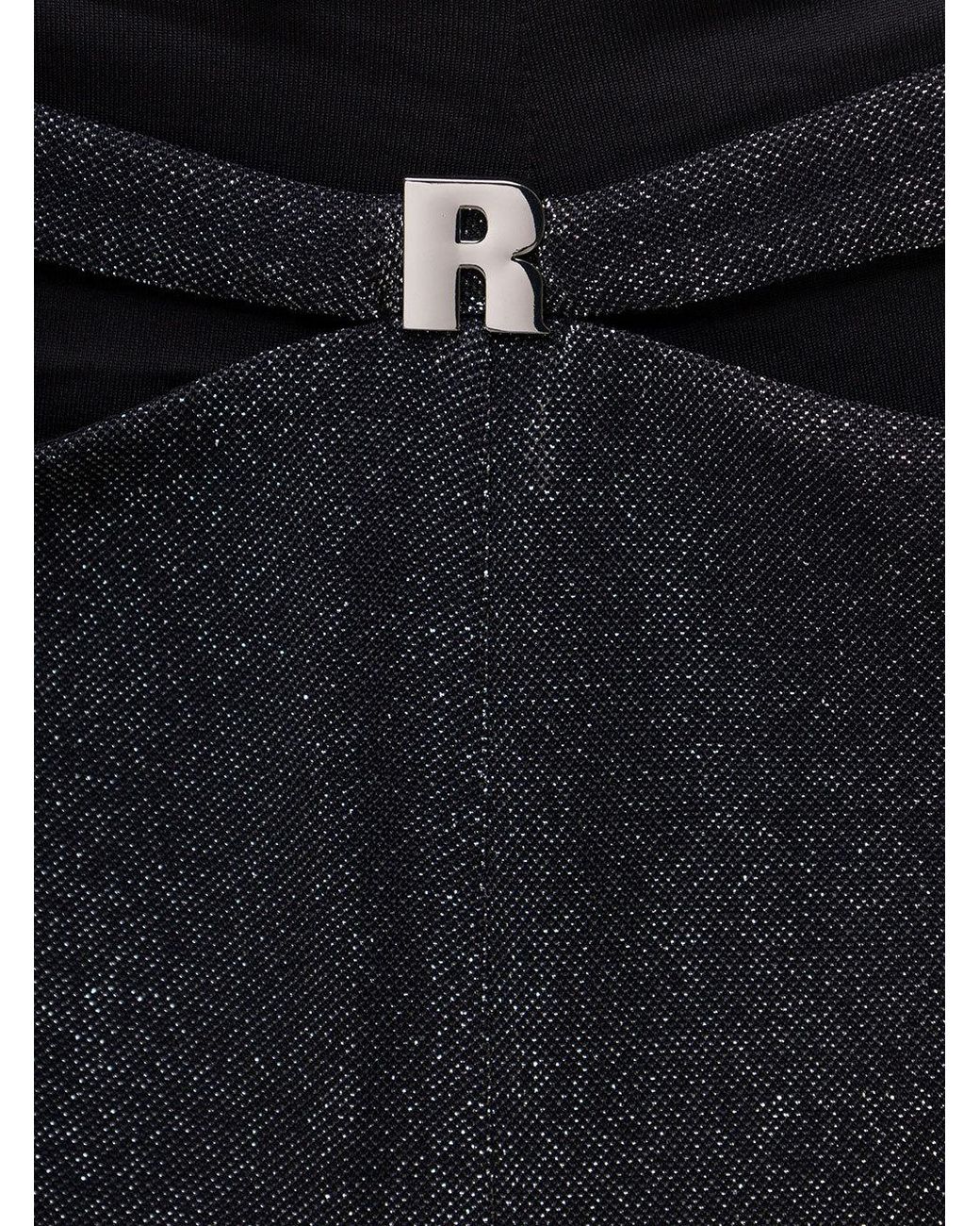 ROTATE BIRGER CHRISTENSEN Black Cut-Out Wide-Leg Pants