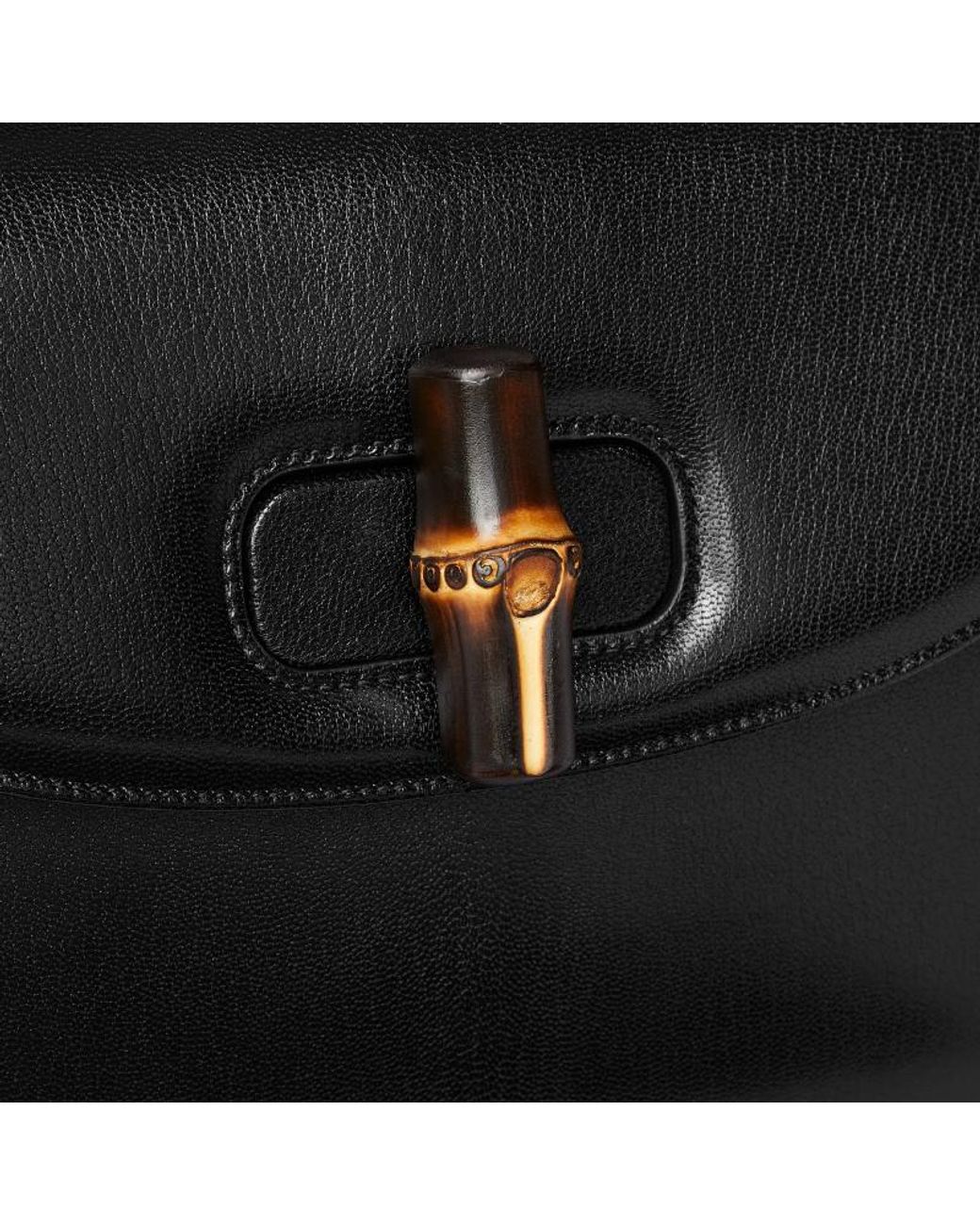 Gucci Black Bamboo 1947 Medium Bag