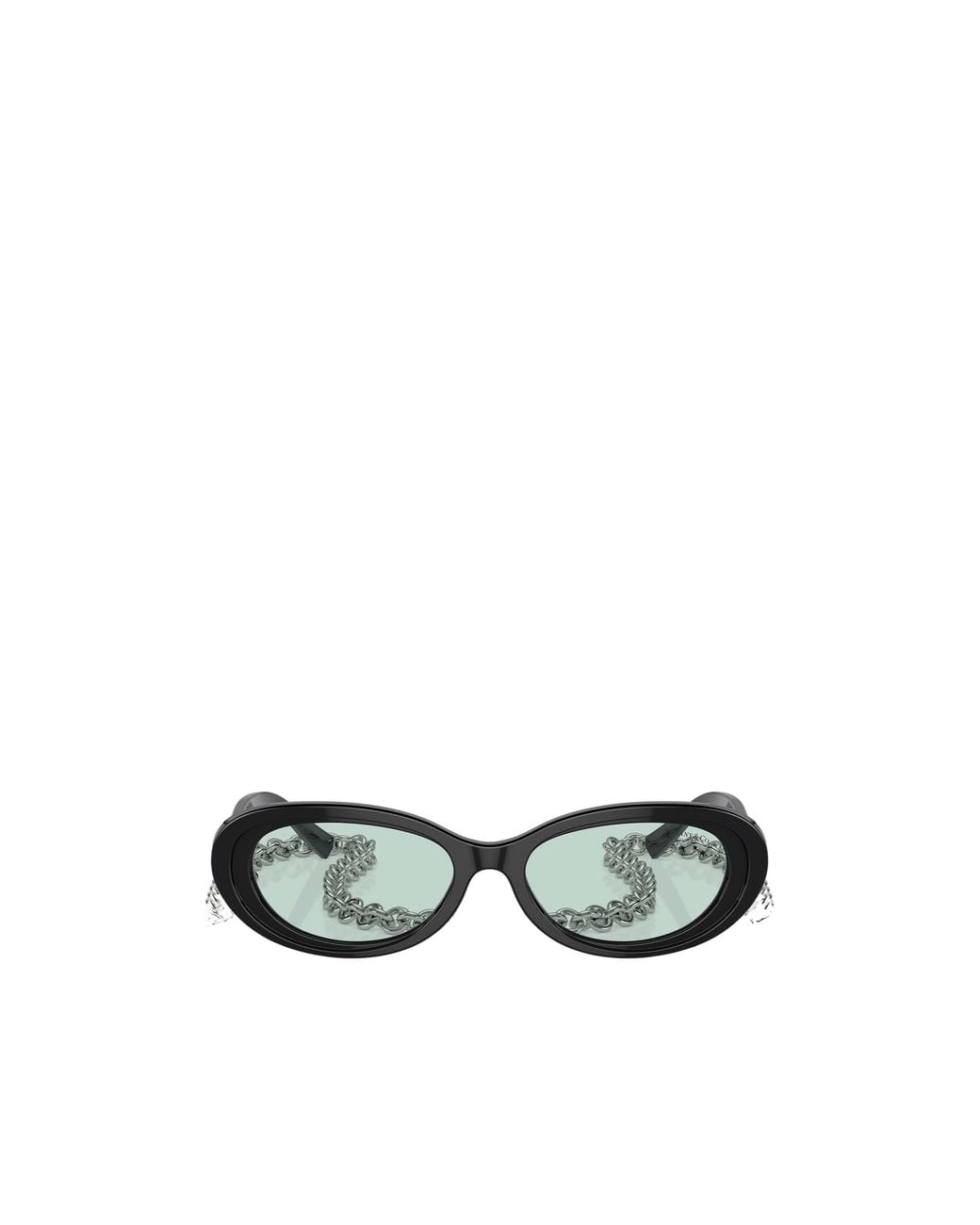 Tiffany & Co White Oval Frame Sunglasses